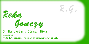 reka gonczy business card